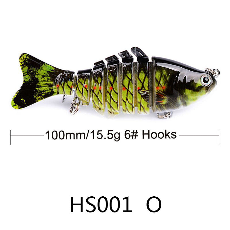 10cm Luya Bait Multi-Section Fish Plastic Hard Bait 15.5g Seven Sections Luya Bionic Bait Section Long Distance Cast Fake Bait Bait - Korvel
