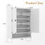Shoe Cabinet with Doors, 6-Tier Shoe Storage Cabinet with Adjustable Shelves, Wooden Shoes Rack Shoe Storage Organizer - Korvel