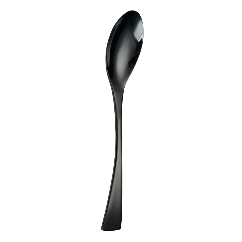 Juego de Cubiertos de Acero Inoxidable Negro de Titanio Premium