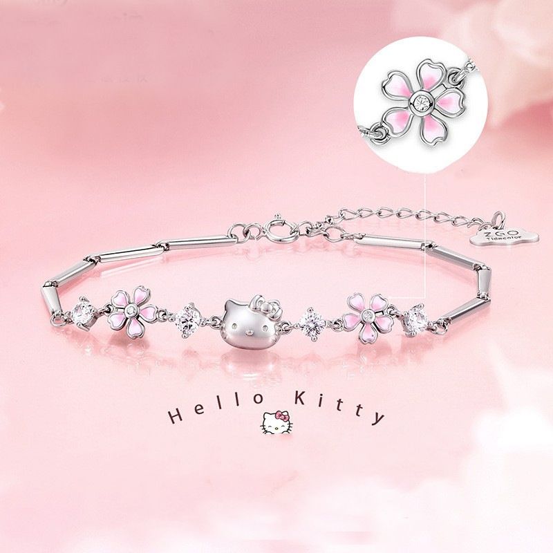 Sakura Hello Kitty Bracelet Women's HelloKitty Simple and Versatile Flower - Korvel