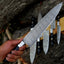 Premium 13" Handmade Damascus Steel Chef Knife – Stylish Epoxy Resin Handle & Leather Sheath - Korvel