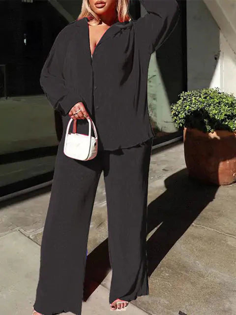 Conjunto de Traje Sólido para Elegancia Profesional