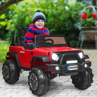 Camion pour enfants 12V avec télécommande - Rouge