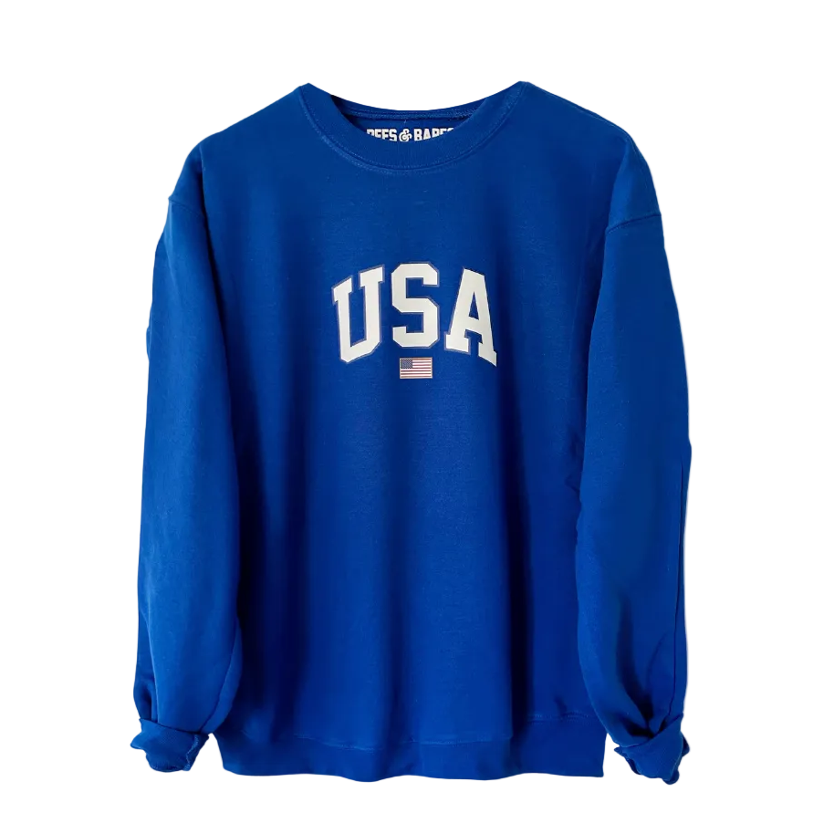 USA FLAG ♡ adult printed sweatshirt - Korvel