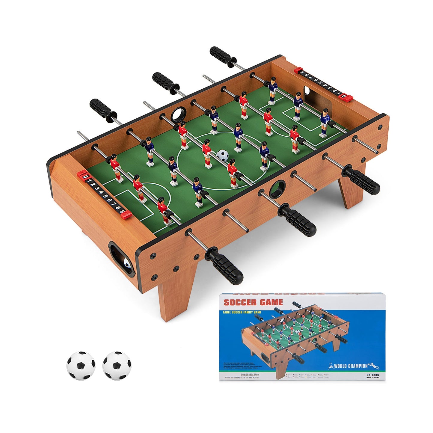 Table de baby-foot de compétition intérieure de 27 pouces avec pieds