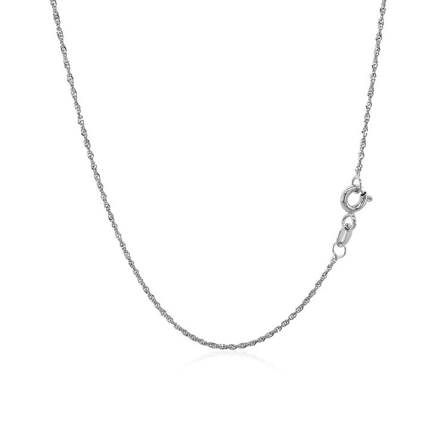 14k White Gold Singapore Chain - 1.0mm