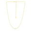 Cadena de Brillo Ajustable de Oro Amarillo de 14k 1.5mm