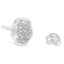 Pendientes de Stud de Clúster de Diamantes en Plata de Ley