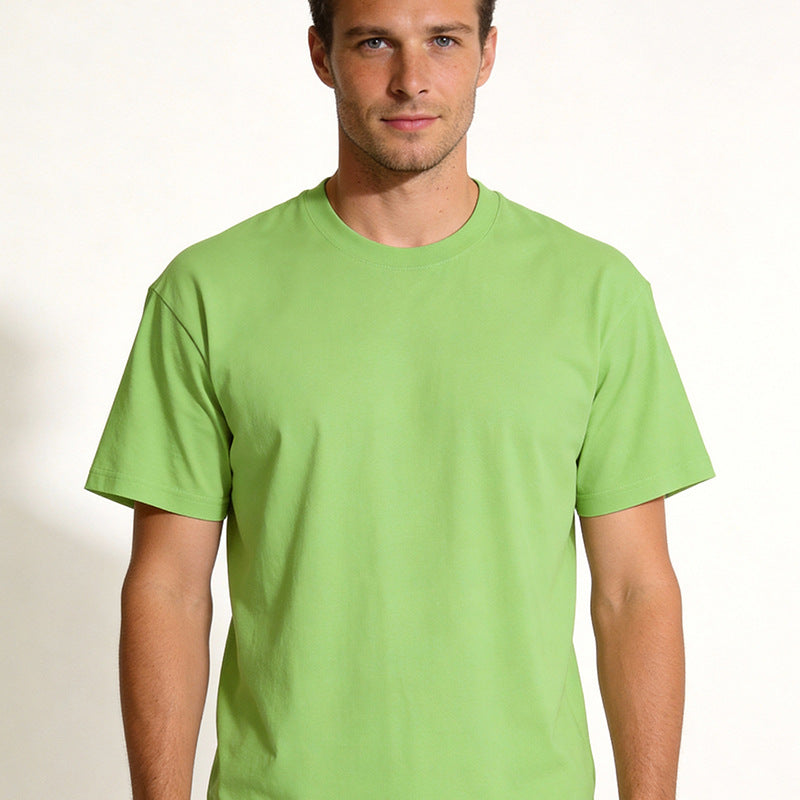 Camiseta de algodón sólida de color premium unisex
