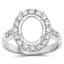 0.60 Carat Genuine White Diamond 14K White Gold Semi Mount Engagement Ring