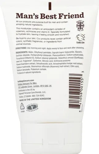 BULLDOG Hidratante Facial Anti-Edad para Hombres, 3.3 Fl Oz