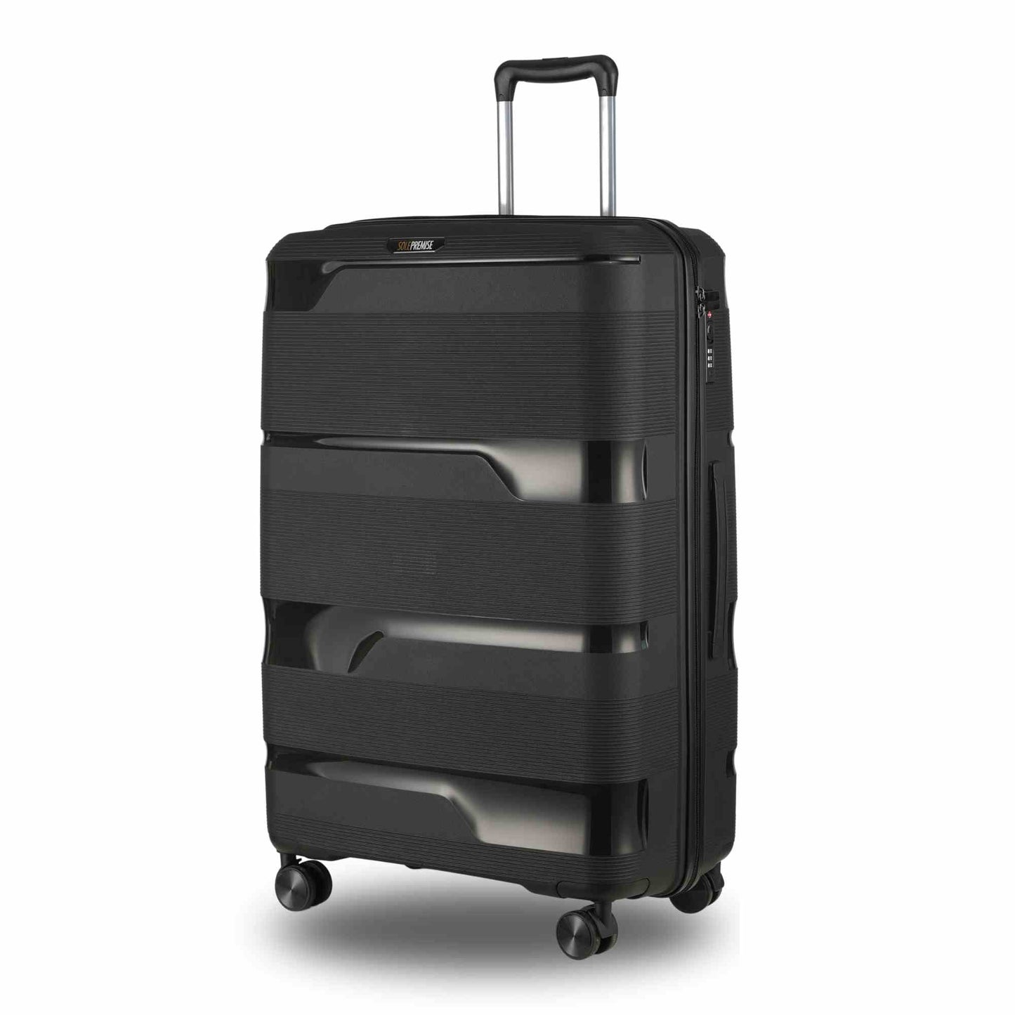 28-Inch Sleek Black Hardcase Spinner Luggage with TSA Lock - Korvel