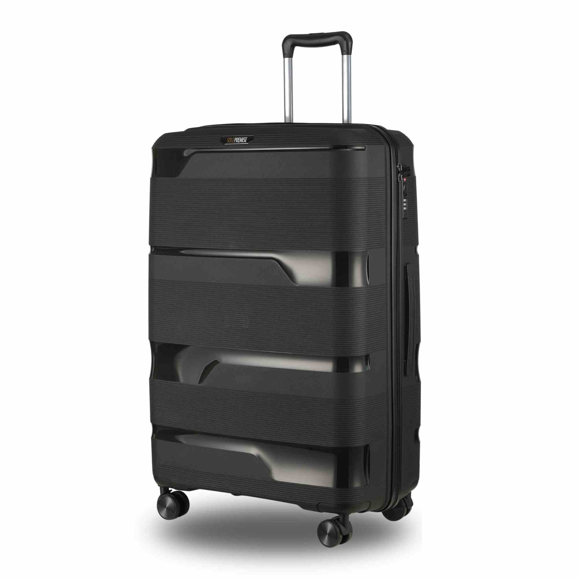 28-Inch Sleek Black Hardcase Spinner Luggage with TSA Lock - Korvel