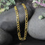 10K Yellow Gold Solid Figaro Chain - 4.50 mm