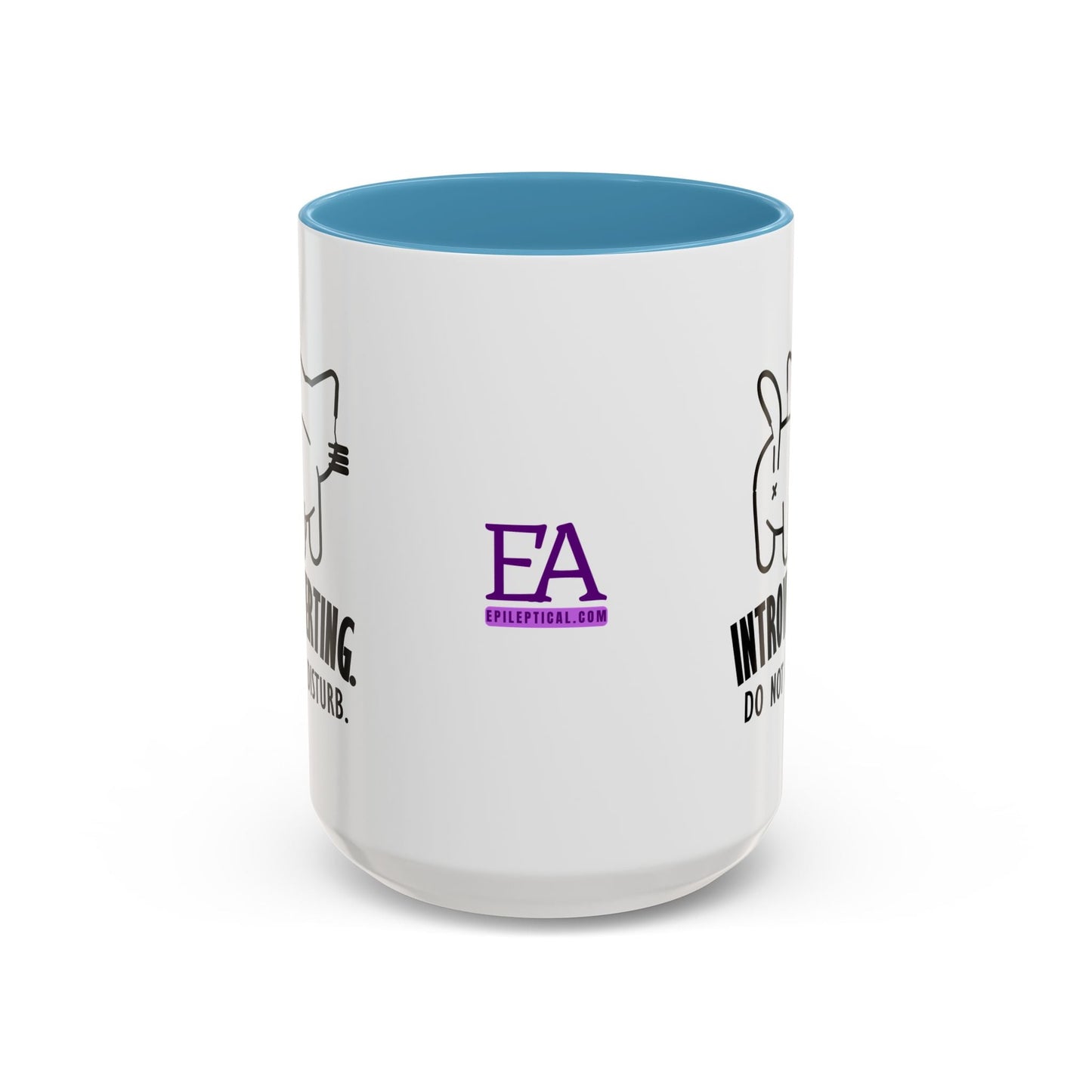Introvertido. No molestar. Taza de café de gato en dos tonos