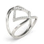 14k White Gold Interlaced Design Diamond Engagement Ring