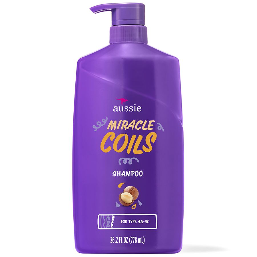 Aussie Miracle Coils Shampoo with Macadamia Nut Oil - 26.2 Fl Oz