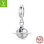 Silver Planet Pendant - Personalized S925 Charm for Bracelets