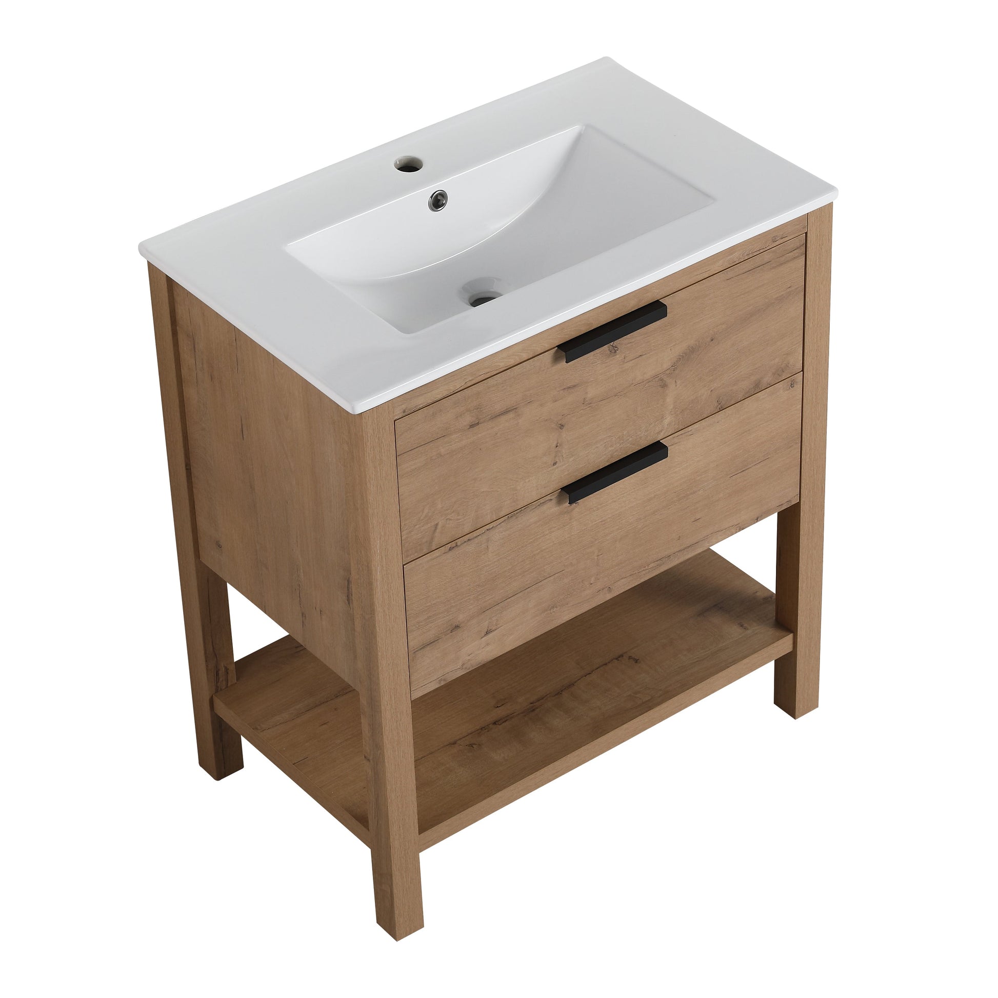 30 Inch Bathroom Vanity Plywood With 2 Drawers-BVB01030IMO-BL9075B - Korvel