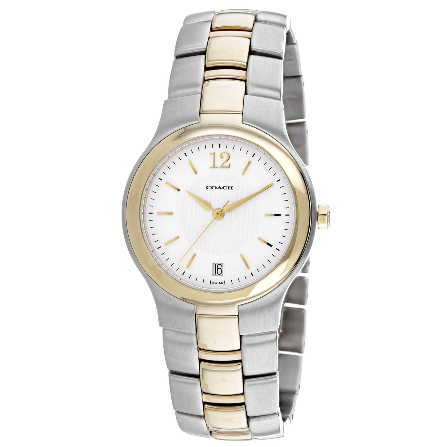 Montre Coach pour homme en argent et or à deux tons