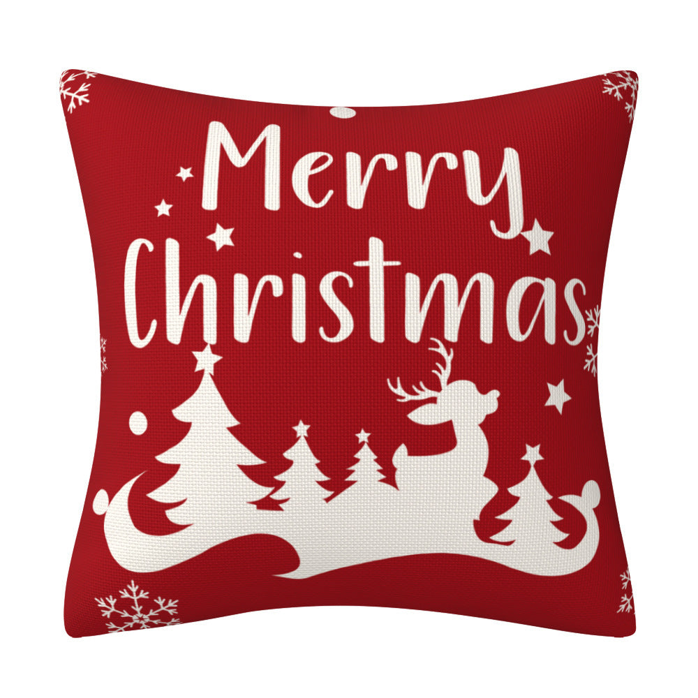 Red Christmas Snowflake Pillow Cover for Holiday Decor