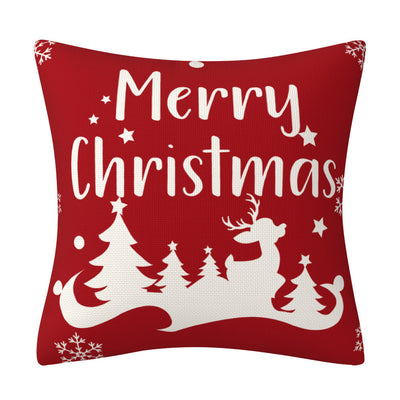 Red Christmas Snowflake Pillow Cover for Holiday Decor