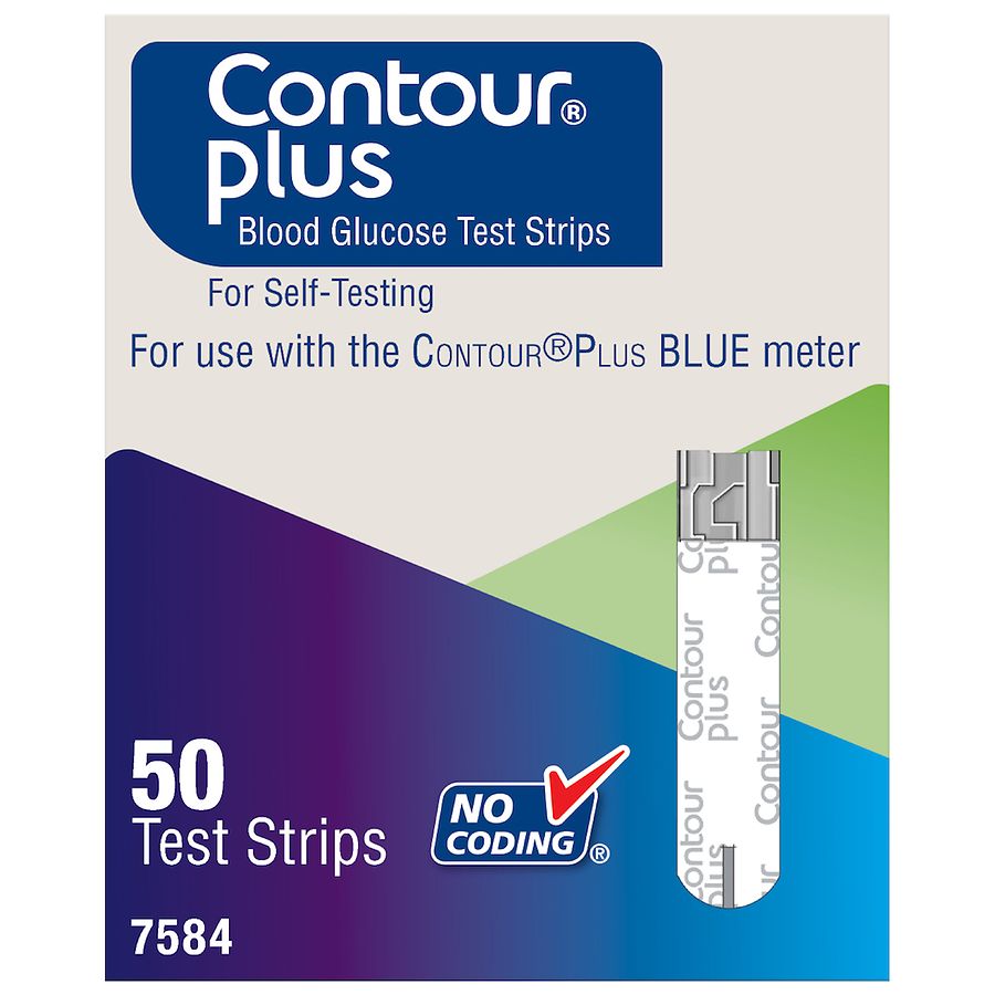 Bandes de test de glucose Contour Plus Blue