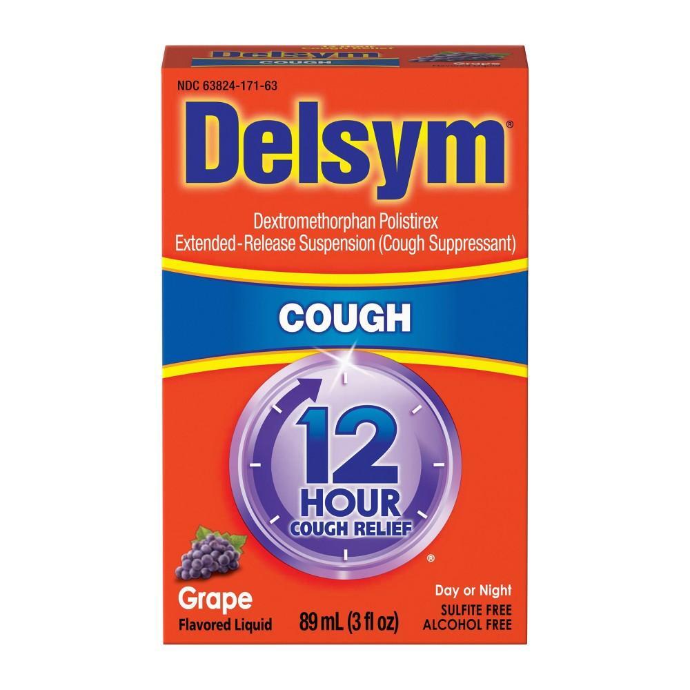 Delsym Cough Suppressant 12 Hour Relief - Grape Flavor