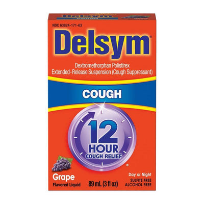 Delsym Cough Suppressant 12 Hour Relief - Grape Flavor