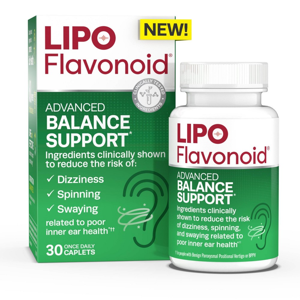 Lipo-Flavonoid Advanced Inner Ear Balance Support Caplets - 30ct