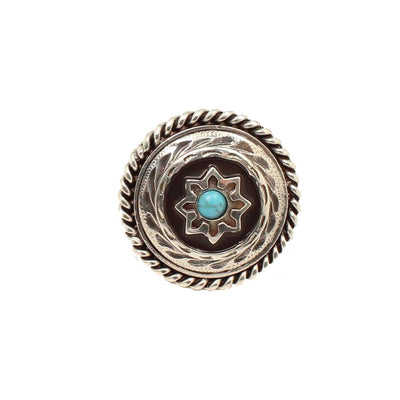 Turquoise Blossom Scarf Slide Accessory - Korvel