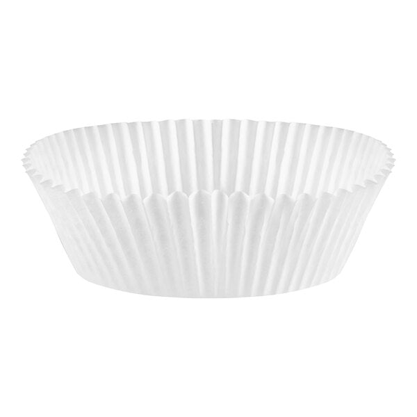Jumbo White Fluted Baking Cups - 3.5" x 1.5"