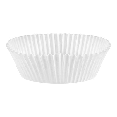Jumbo White Fluted Baking Cups - 3.5" x 1.5"