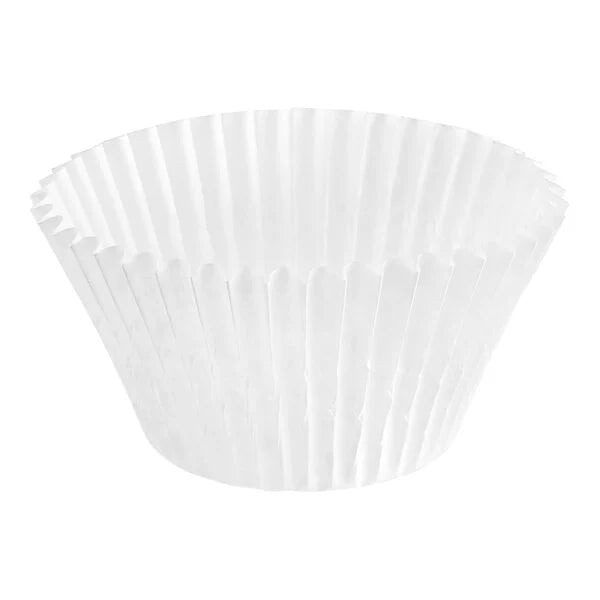 Jumbo White Fluted Baking Cups - 2 1/4" x 1 7/8"