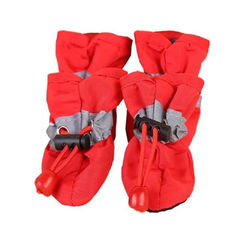 New 4pcs Pet Dog Shoes Anti-slip Rain Snow Boot Thick Warm For  Small Cats Dogs Puppy Dog Socks Booties - Korvel