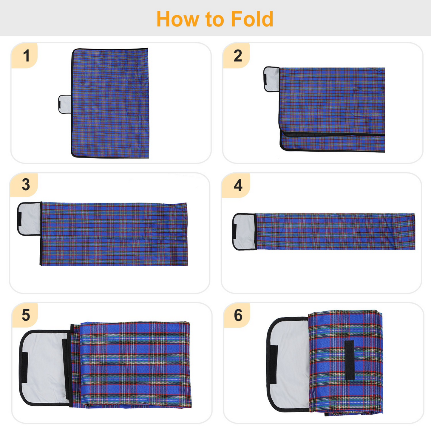 GBruno 60" x 78" Waterproof Picnic Blanket - Korvel