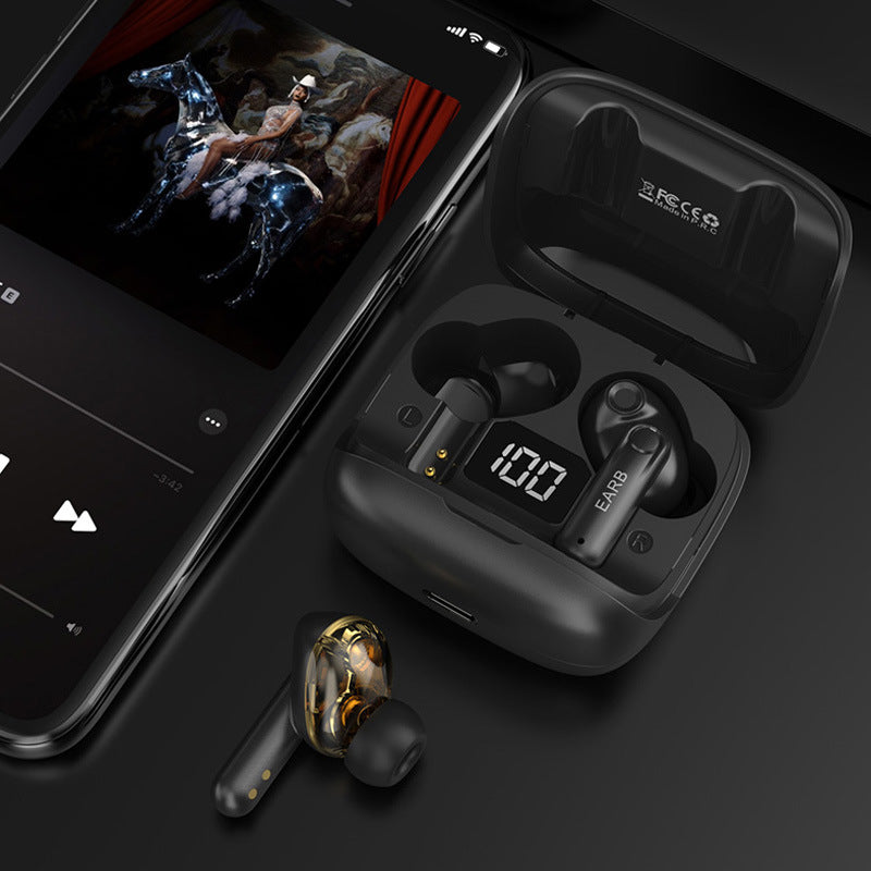 Mini Transparent Wireless Bluetooth Headset with Digital Display