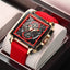 Lige New Men's Watch Square Multifunction Chronograph 30M Waterproof Watch - Korvel