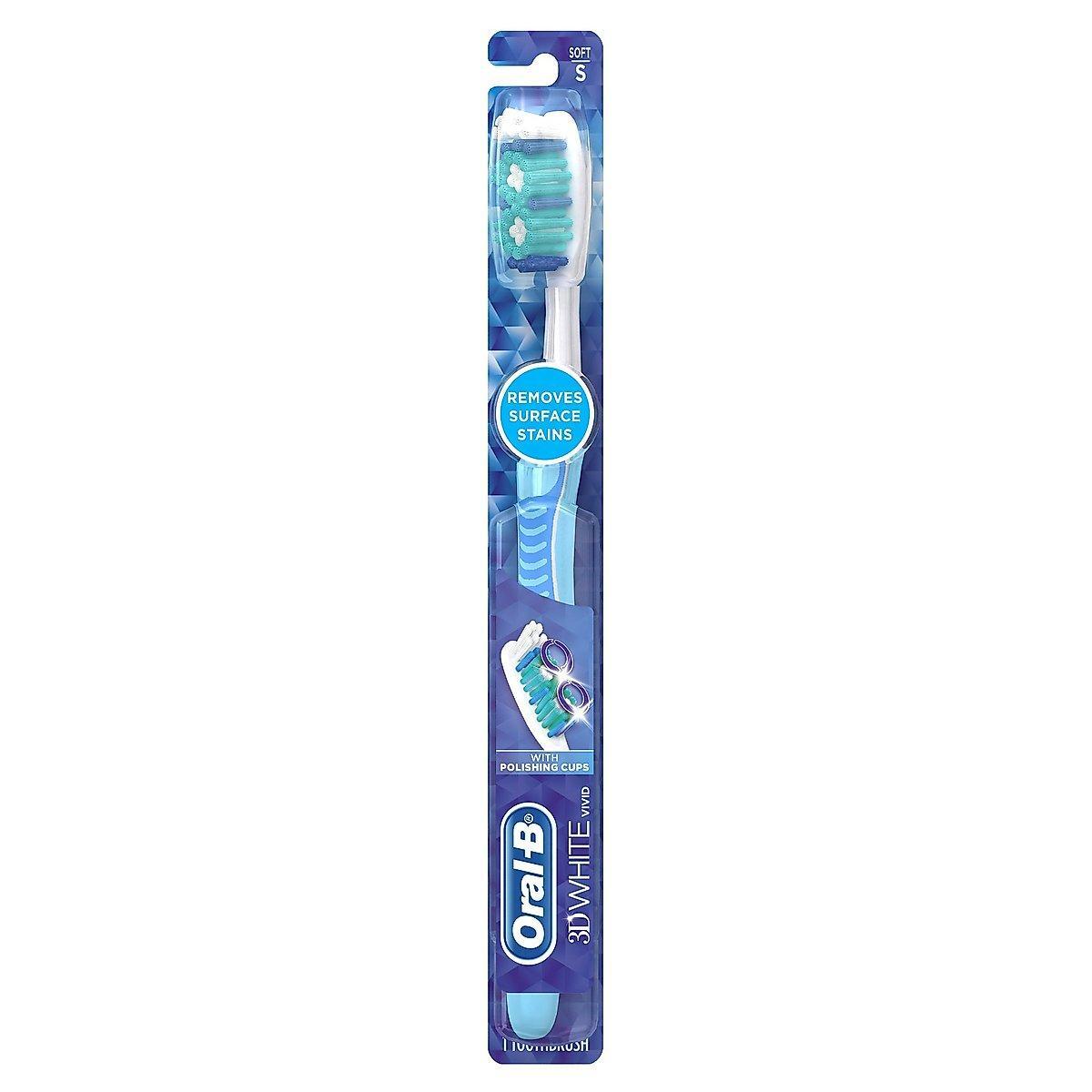 Brosse à dents manuelle Oral-B 3D White Vivid - Poils souples