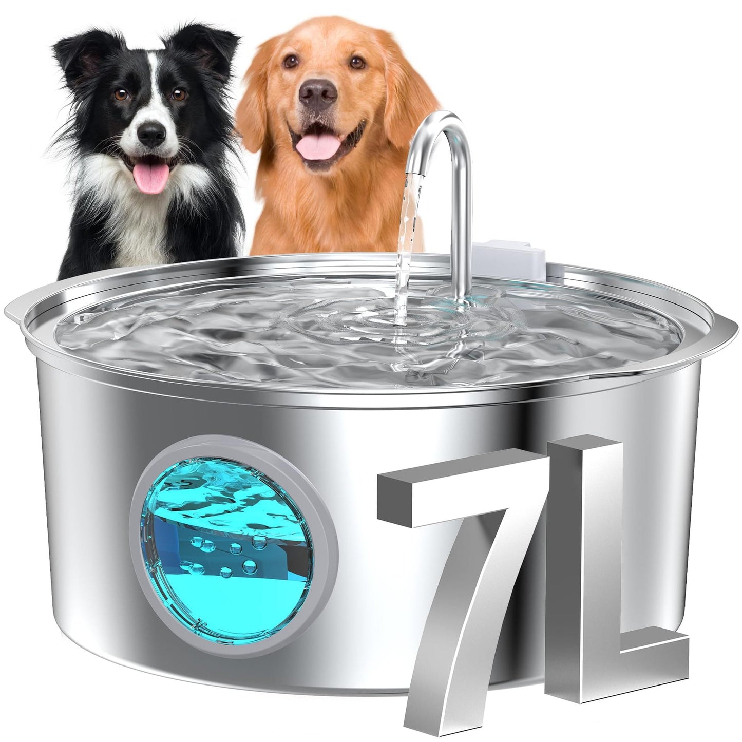 Premium Stainless Steel Pet Water Dispenser for Cats and Dogs