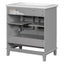 30inchgrey Bathroom Vanity with Sink ComboMulti-functional Bathroom Cabinet with Doors and Drawer Solid Frame and MDF Board - Korvel