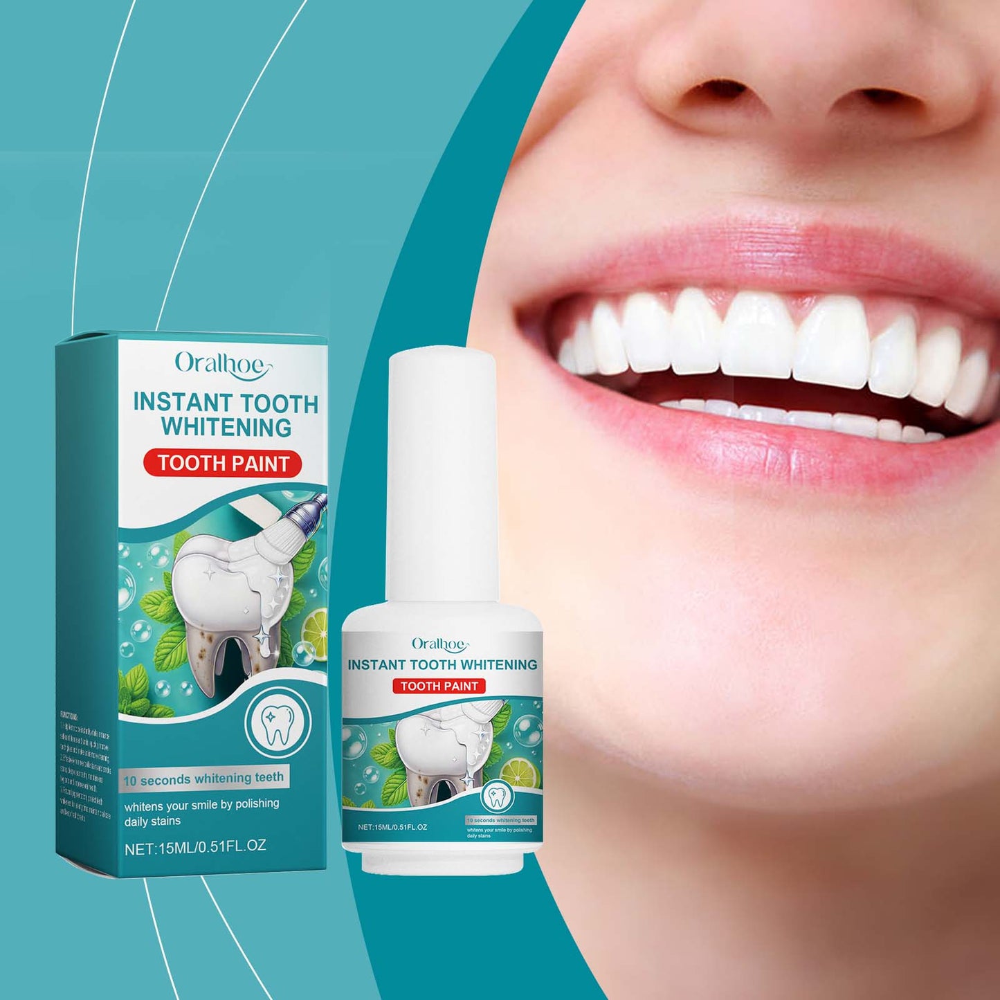 Peinture de blanchiment dentaire instantanée premium pour des sourires éclatants