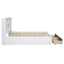 Elegant Queen Size Platform Bed with Storage Headboard, White