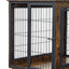 Jaula para Perros de Madera Marrón Rústica con Puertas Dobles