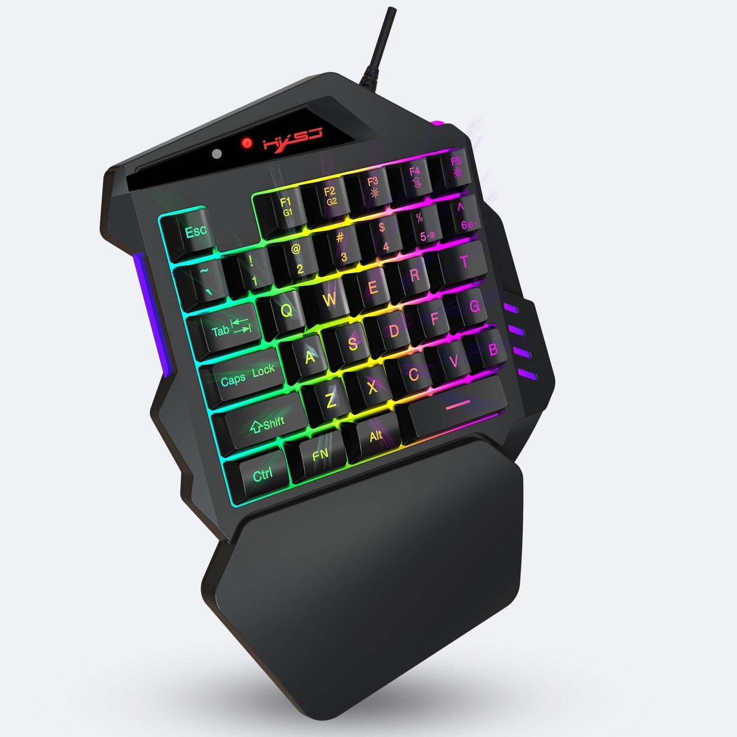 V500 gaming one handed keyboard RGB illuminated keyboard built-in converter supports PS3 and PS4 gaming consoles - Korvel