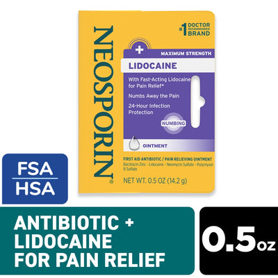 Neosporin Maximum Strength Ointment with Lidocaine - 0.5 Oz