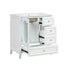 30" Bathroom Vanity with Sink, Bathroom Vanity Cabinet with Three Drawers and Door, Solid Wood and MDF, White - Korvel