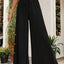 Pantalons larges à fente avec lien