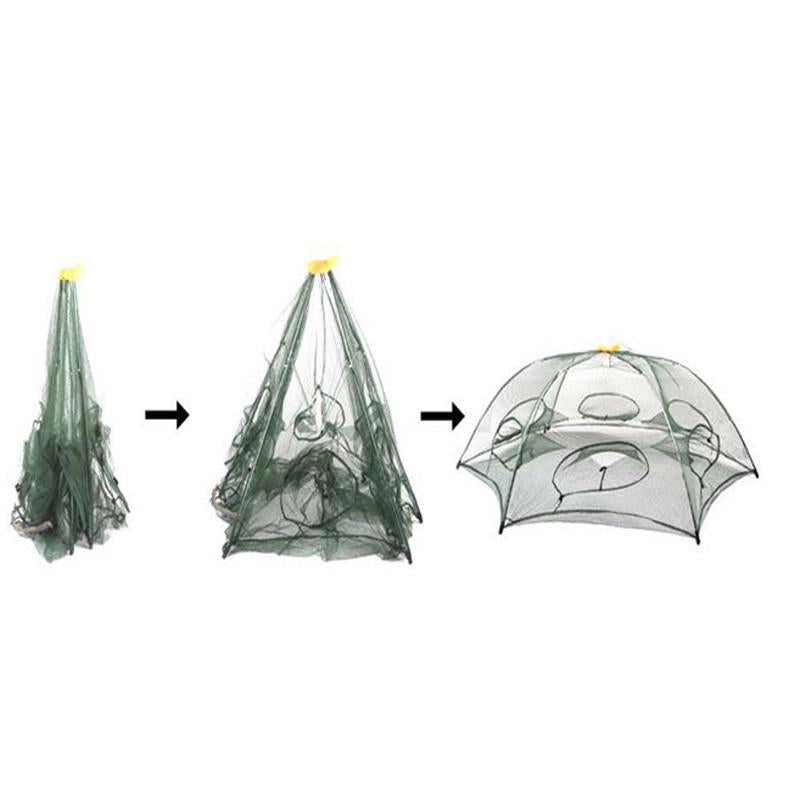 Filet de pêche hexagonal portable à 6 trous