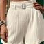 Perfee Textured High Waist Shorts with Pockets - Korvel